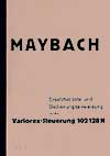 Dienstvorschrift  Maybach Variorex-Steuerung 102128 H Beschreibung Ersatzteilliste und Bedienungsanweisung