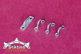 Miniatur Bauteil Dekoration 1:6 1/6 Krampe Zurr&ouml;se Cramp tank Zubeh&ouml;r Modellbau scale modelling Armortek accessories parts Sektion miniature